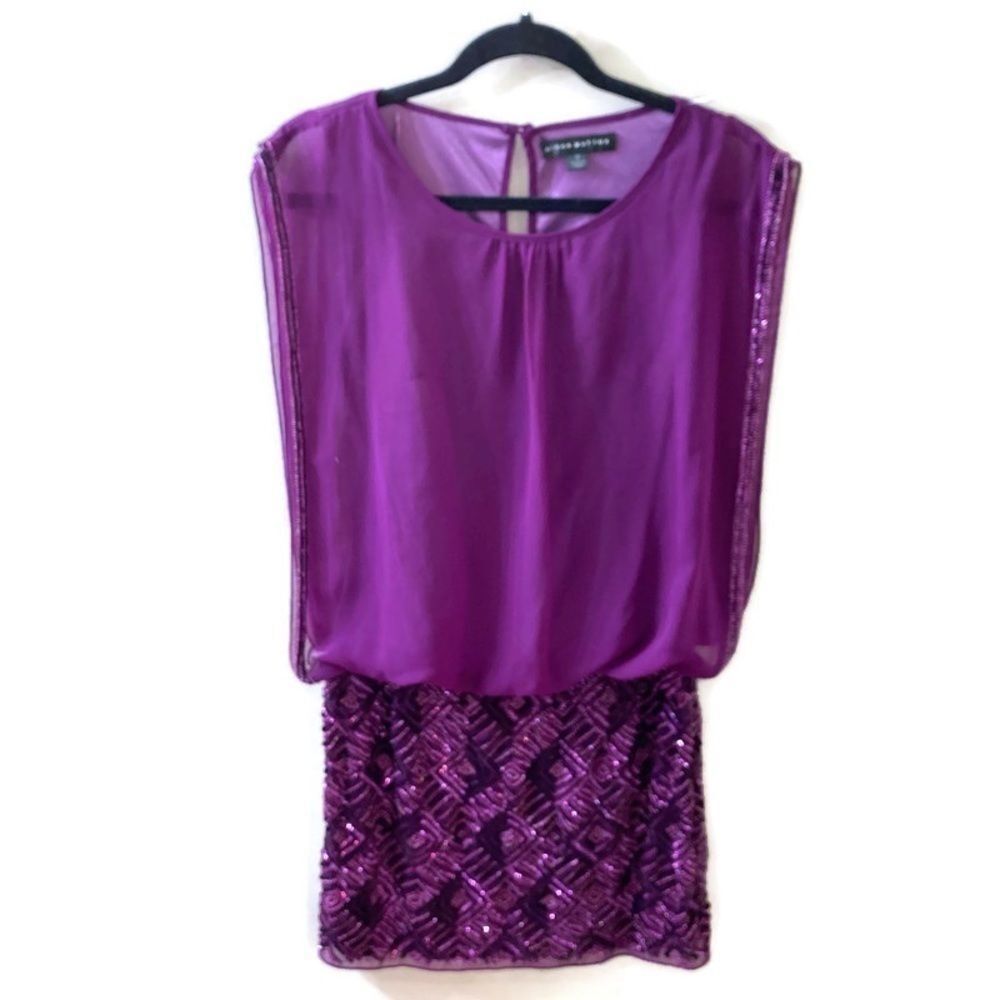 Aidan Mattox Beaded Mini Dress Sz 2